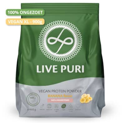 Live Puri eiwitpoeder Vegan Banaan Ongezoet XL donker NL