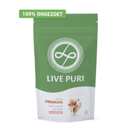 vegan eiwitpoeder pindakaas Live Puri