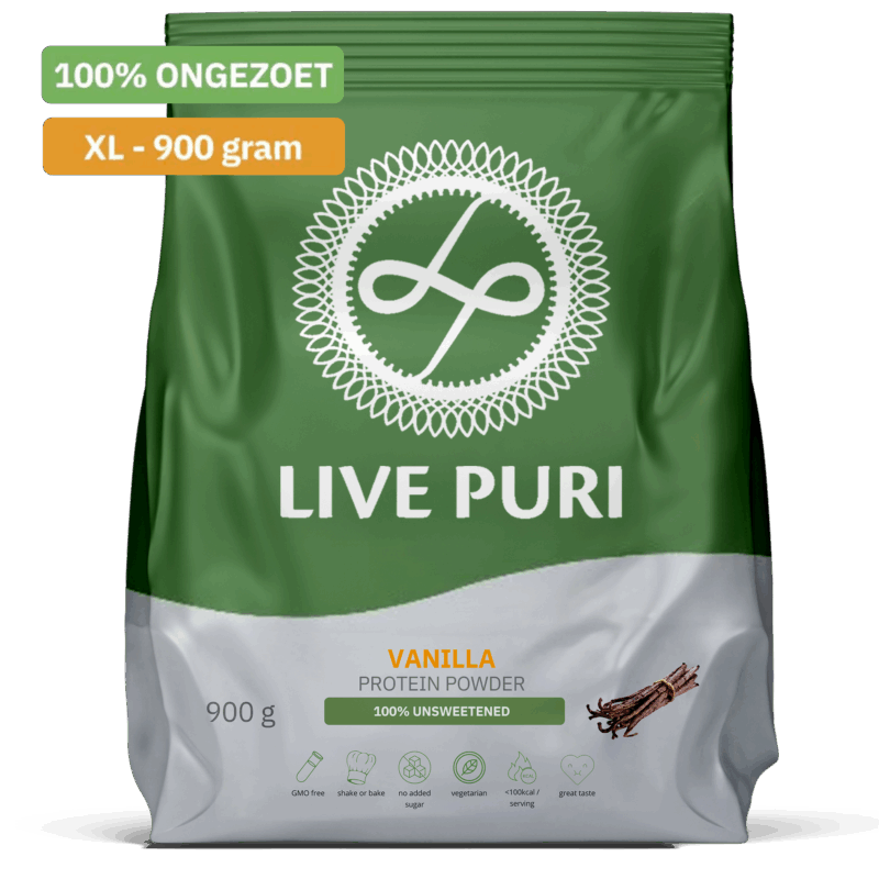 Vanille eiwitpoeder ongezoet XL (900 gram)
