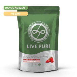Live Puri vegan aardbei ongezoet eiwitpoeder 250g