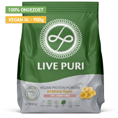 Vegan banaan eiwitpoeder ongezoet XL (900 gram)