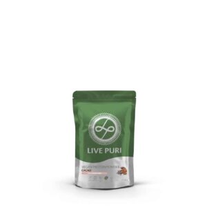 Live Puri vegan cacao ongezoet eiwitpoeder 25g