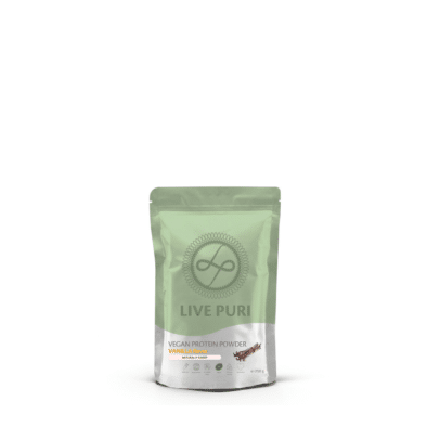 Live Puri vegan vanille natuurlijk zoet eiwitpoeder 25g