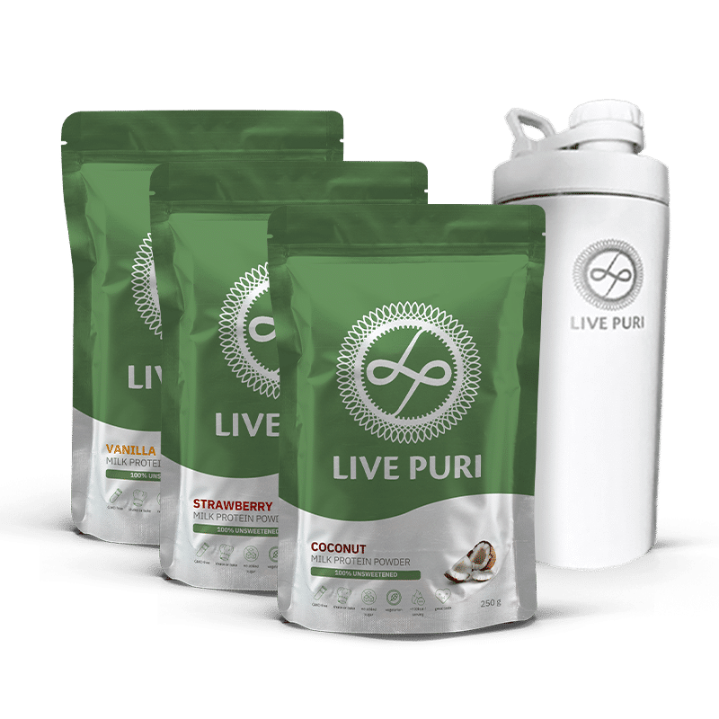 Live Puri Starter Pack Bundle Value Royal Deluxe Proteinpulver ungesüßt