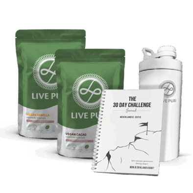 Live Puri vegan startpakket met rvs shaker