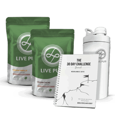 Live Puri vegan startpakket met rvs shaker