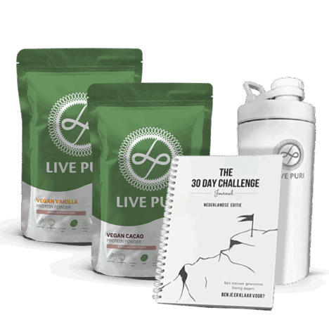 Live Puri vegan startpakket met rvs shaker