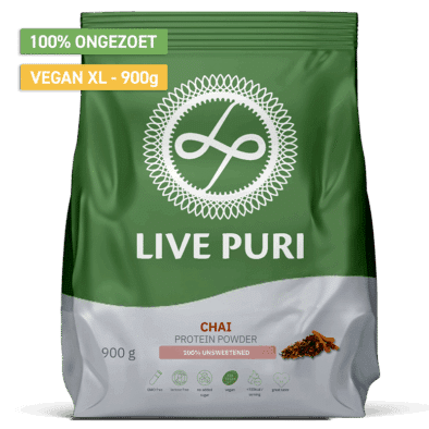 Vegan chai eiwitpoeder ongezoet XL (900 gram)