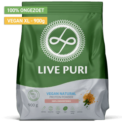 Vegan naturel eiwitpoeder ongezoet XL (900 gram)
