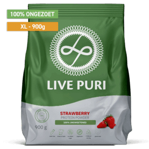 Aardbei eiwitpoeder ongezoet XL (900 gram)