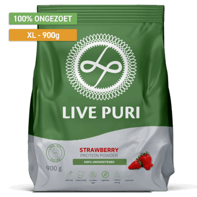 Aardbei eiwitpoeder ongezoet XL (900 gram)