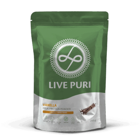 Poudre de protéines à la vanille sans additifs inutiles Live Puri