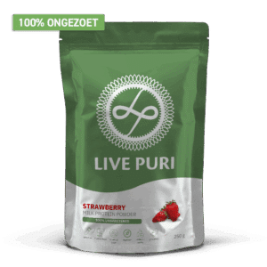 Aardbei eiwitpoeder ongezoet Live Puri eiwitpoeder