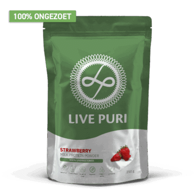 Aardbei eiwitpoeder ongezoet Live Puri eiwitpoeder