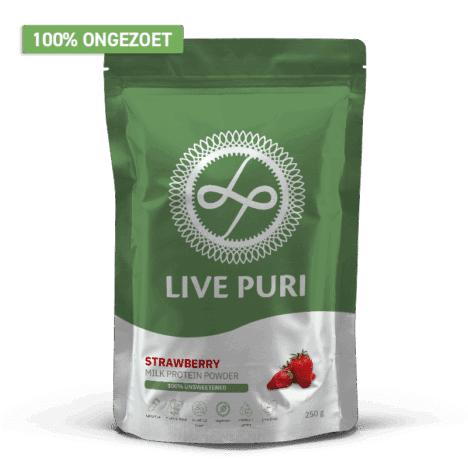Aardbei eiwitpoeder ongezoet Live Puri eiwitpoeder