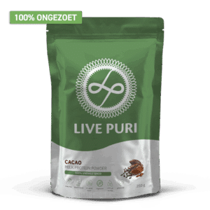Cacao Chocolade eiwitpoeder ongezoet Live Puri eiwitpoeder