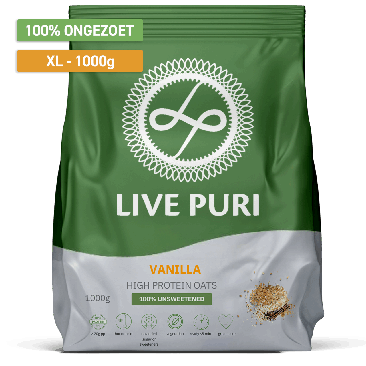 Live Puri vanille high protein oats