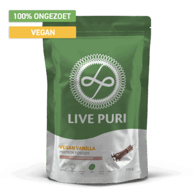 Vegan vanille eiwitpoeder Live Puri