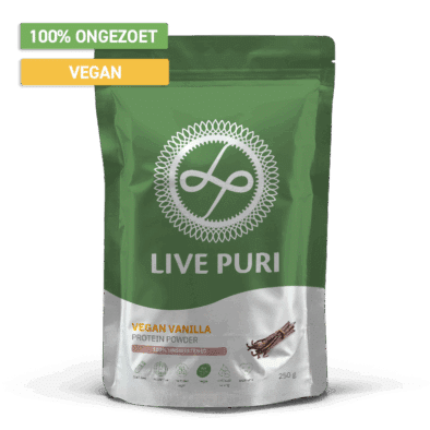 Vegan vanille eiwitpoeder Live Puri