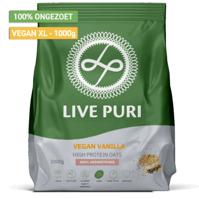 Vegan vanille protein oats Live Puri